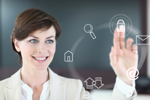 picture of a lady locking her identity